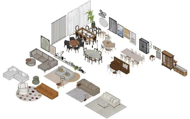 Blocos SketchUp — Living