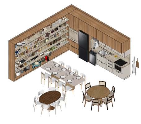 Blocos SketchUp — Cozinha