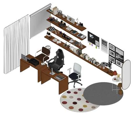 Blocos SketchUp — Home Office
